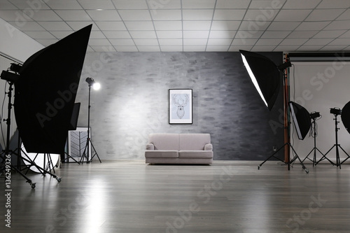 Photo studio with lightning...
