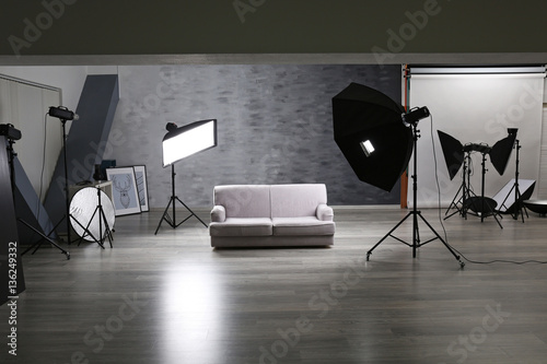 Photo studio with lightning...