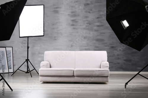 Photo studio with lightning...