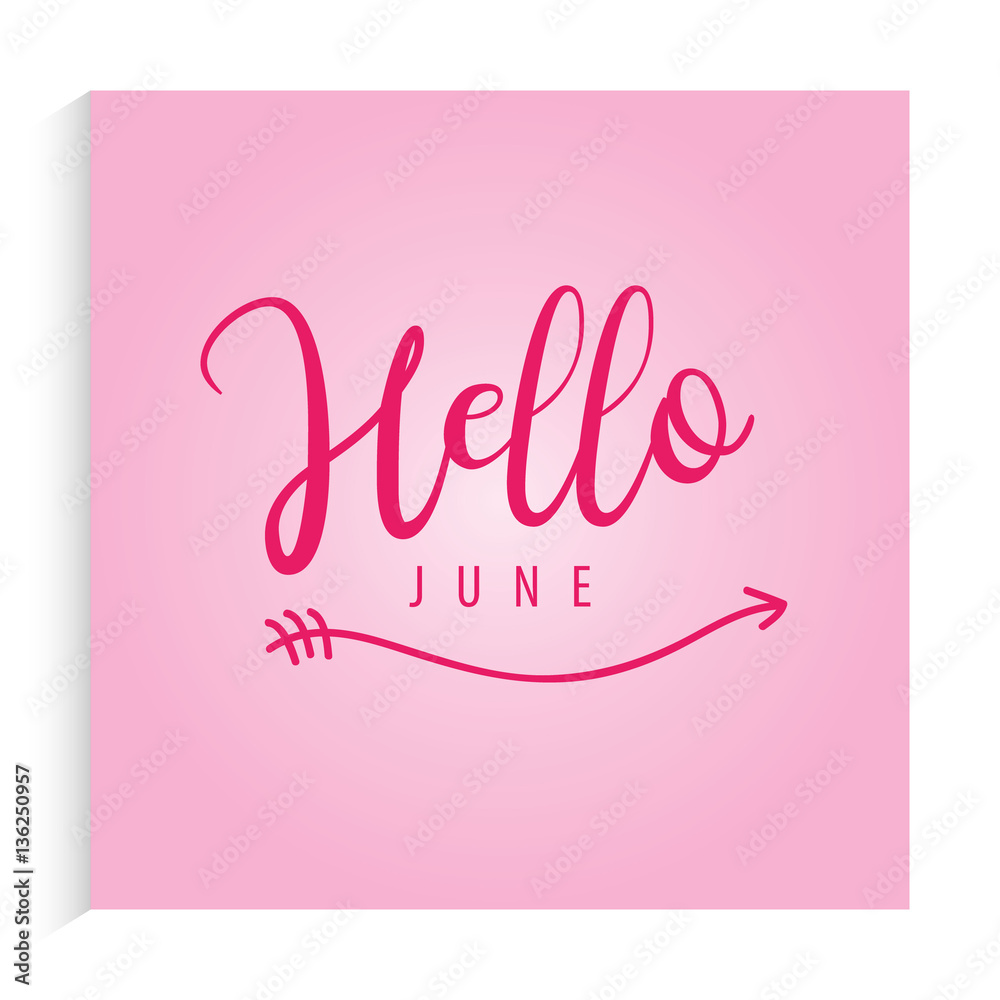 June Greeting Background With Pastel Color
