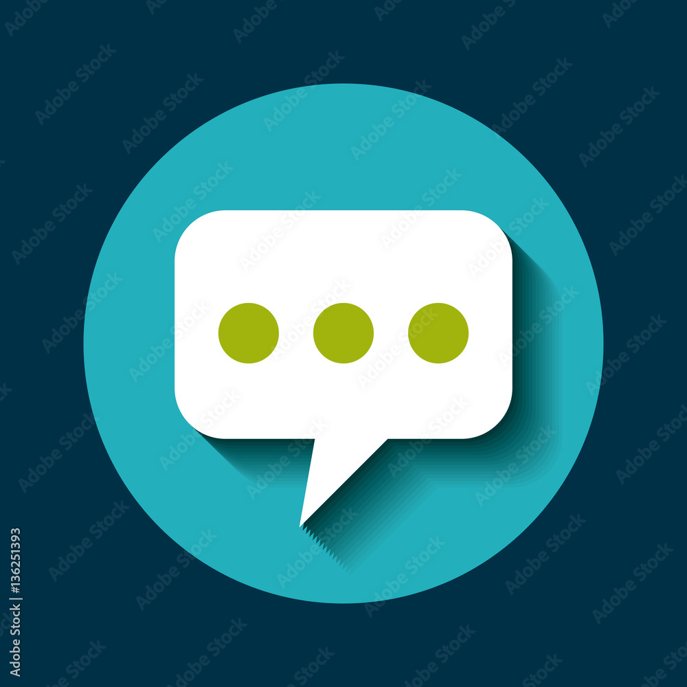 speech bubble icon over blue circle and background. colorful design. vector illustration speech bubble icon over blue circle and background. colorful design. vector illustration