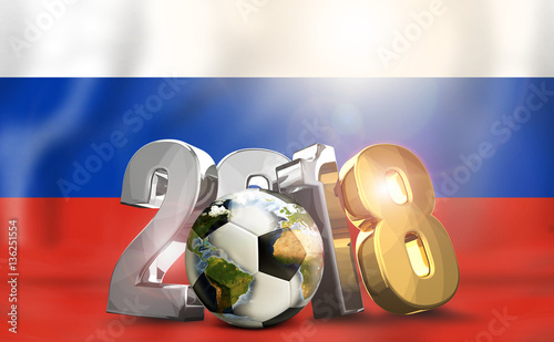 2018 russia flag silver gol...
