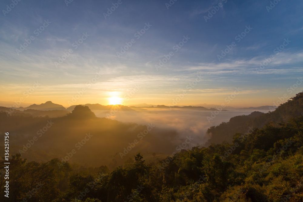 mountains in morning clounds in Mae Hong Son 06 mountains in morning clounds in Mae Hong Son 06
