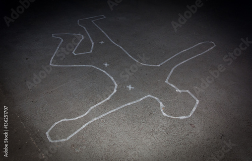 Dead body silhouette photo