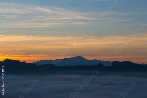 mountains in morning clounds in Mae Hong Son 09