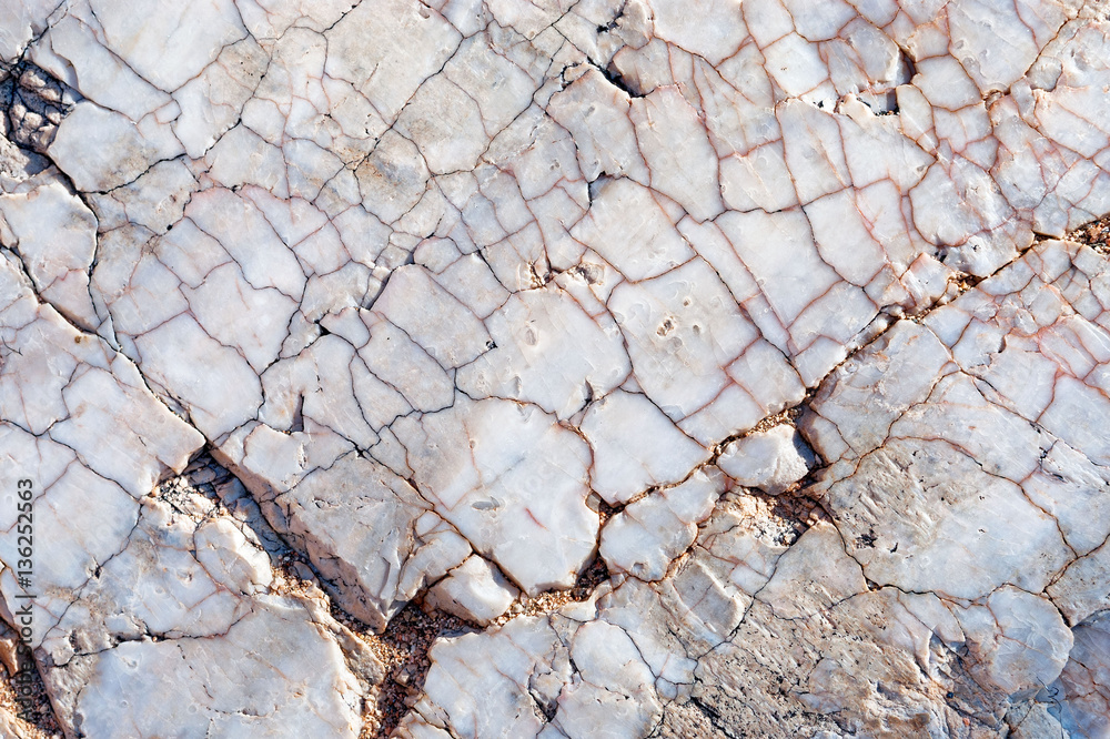 Natural cracked marble background with pink veins