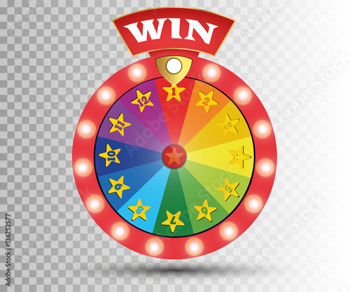 Colorful wheel of luck or fortune infographic. Vector illustration.