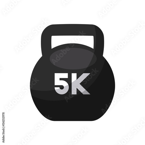 dumbbells icon over white background. vector illustration
