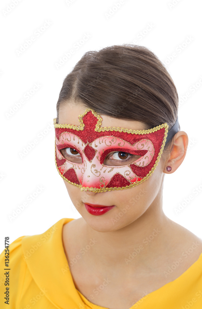 Portrait of a Young Woman with a Mask Portrait of a Young Woman with a Mask