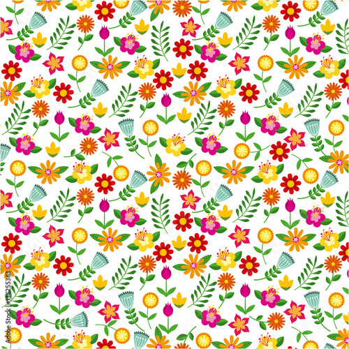 Wallpaper Mural background with flowers and branches. spring season concept. vector illustration Torontodigital.ca