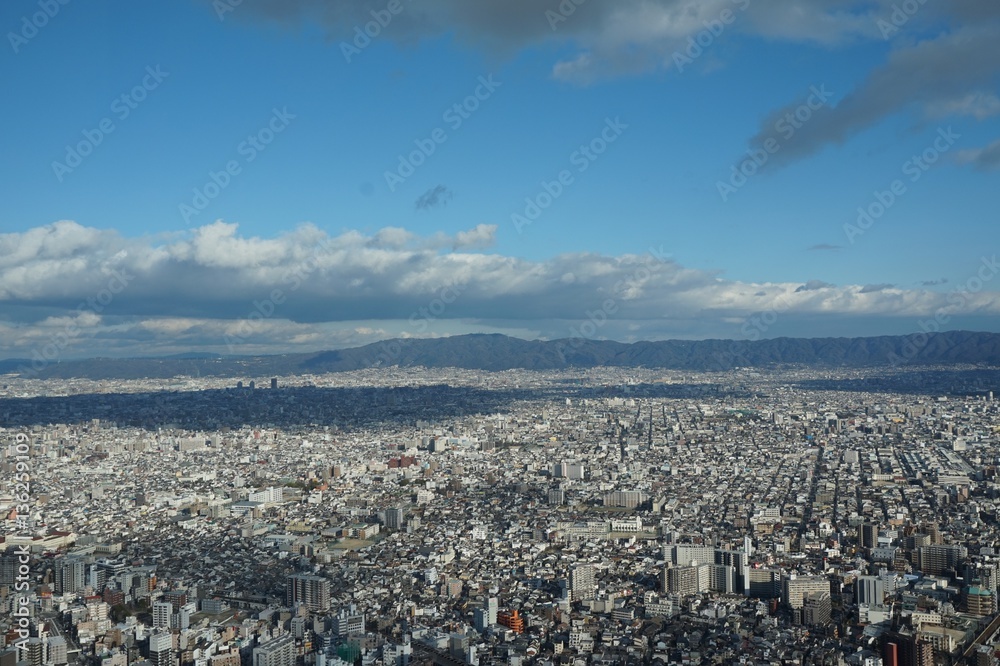 あべのハルカス　生駒山