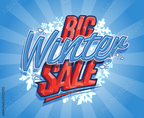 Big winter sale retro design