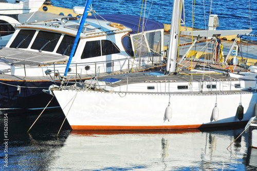 Motor yacht in jetty