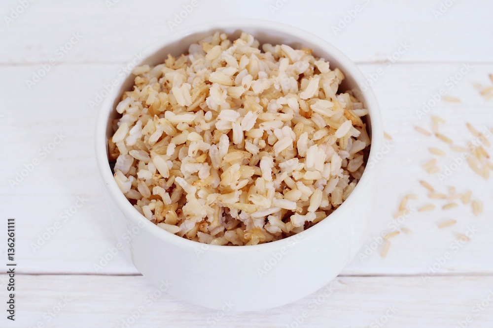 Brown Rice on white background Brown Rice on white background