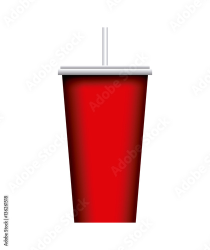 soft drink icon over white background. colorful design. vector illustration