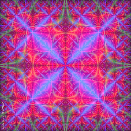 Continuous fractal astral worlds pattern. Spiritual trance vision.