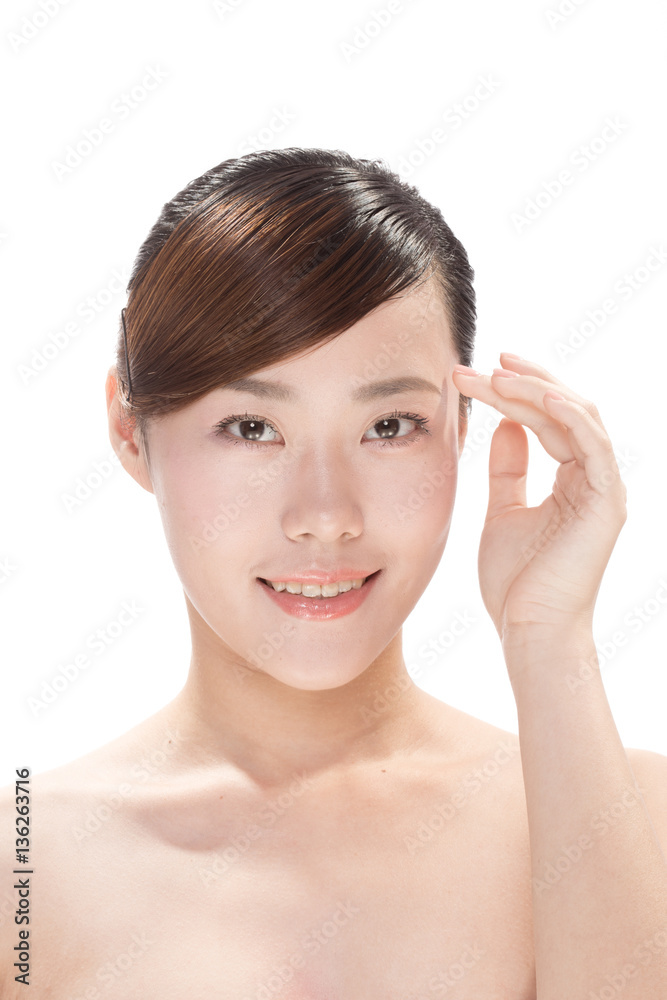 facial makeup of young asian beautiful woman