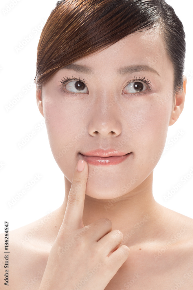 facial makeup of young asian beautiful woman