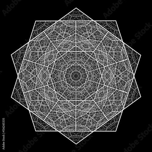 Fractal vector  decagon