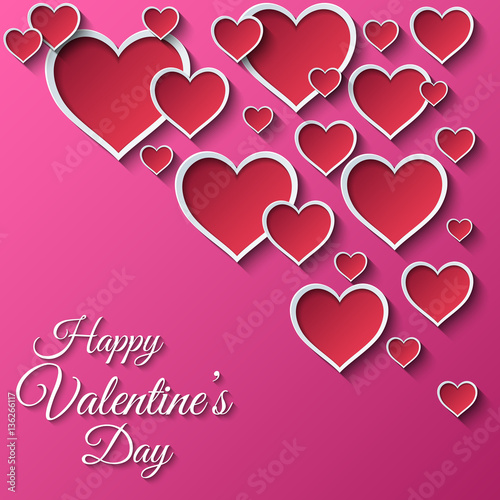 Valentine s Day background with paper heart