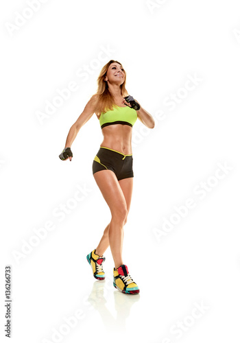 Athlete woman jogging