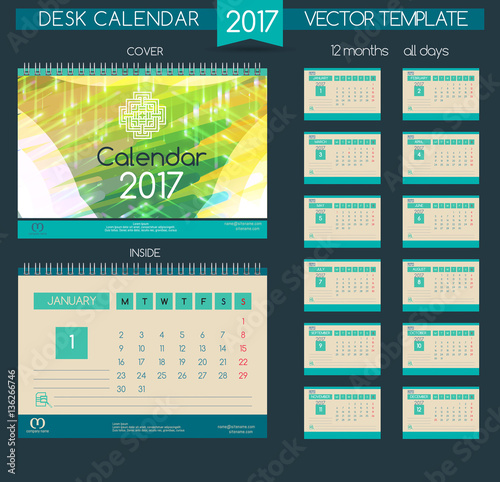 Design Desk Calendar 2017.