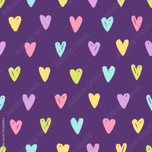 Fototapeta Zabawny słyszy wzór. Wektor ręcznie rysowane tła