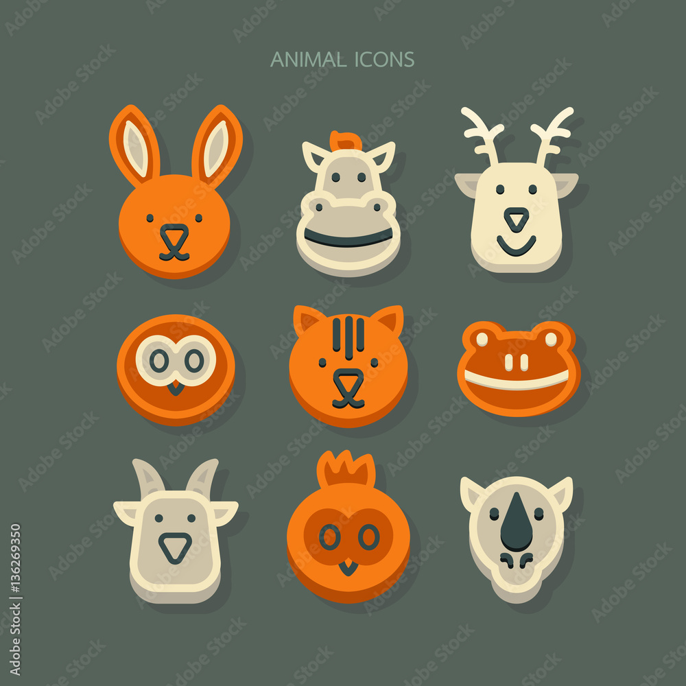 Obraz premium icons animal Vector