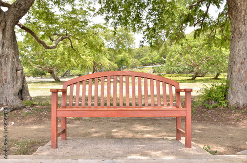 wood chair for relax in garden