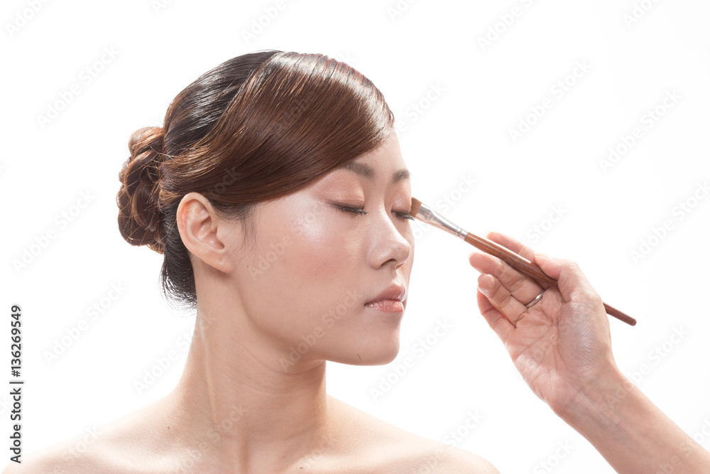 Fototapeta premium facial makeup of young asian beautiful woman