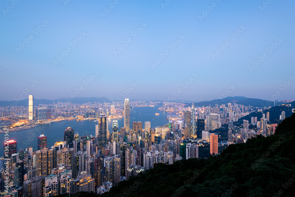 Hong Kong Skyline at Night..