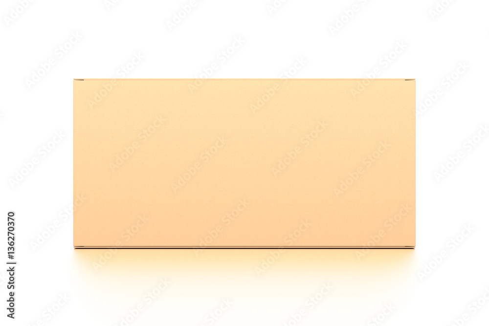 Brown corrugated cardboard box from front angle. Blank, horizontal, and rectangle shape. Brown corrugated cardboard box from front angle. Blank, horizontal, and rectangle shape.