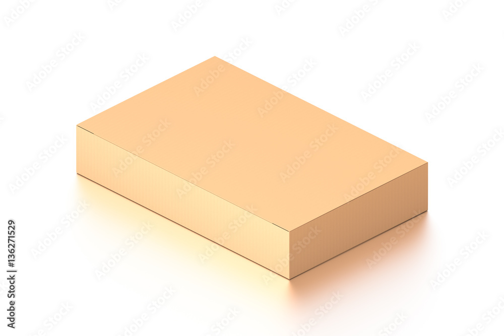 Brown corrugated cardboard box from isometric angle. Blank, horizontal, and rectangle shape. Brown corrugated cardboard box from isometric angle. Blank, horizontal, and rectangle shape.