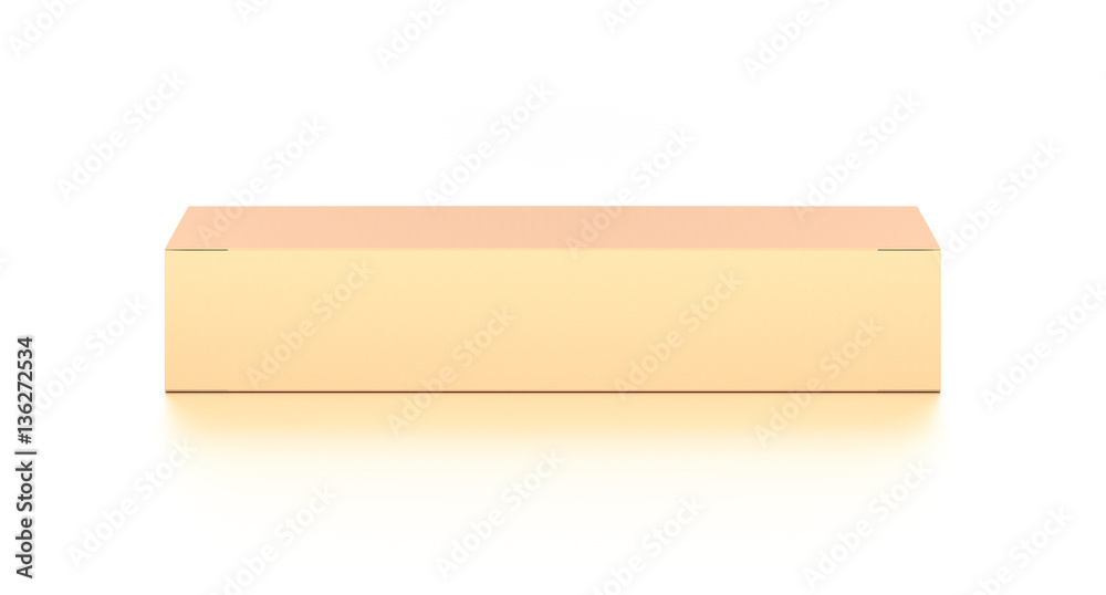 Brown corrugated cardboard box from top front angle. Blank, horizontal, and rectangle shape. Brown corrugated cardboard box from top front angle. Blank, horizontal, and rectangle shape.