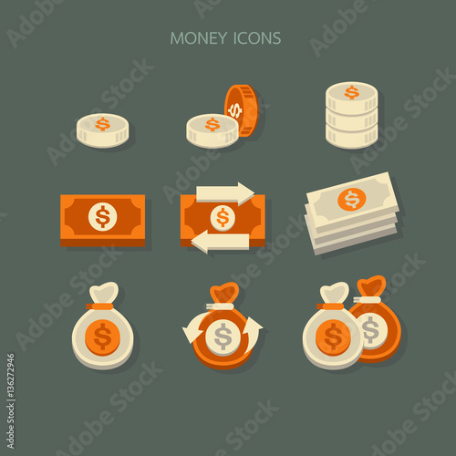 icon Business finance transfer money success Profit vector