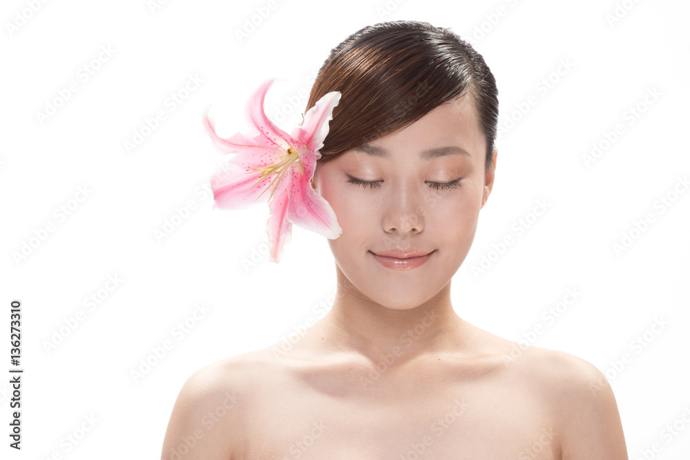 facial makeup of young asian beautiful woman facial makeup of young asian beautiful woman