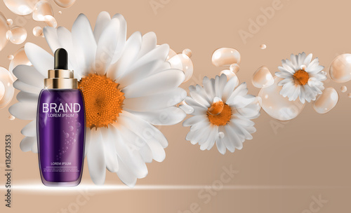 Oil Essence Hydrating Concentrate Bottle Template for Ads or Mag
