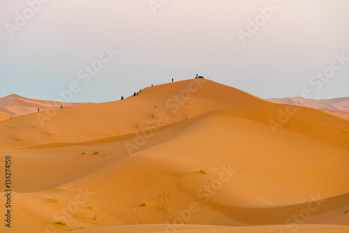 Sahara Desert   tourist Climbing   