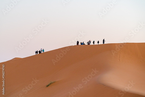 Sahara Desert   tourist Climbing   