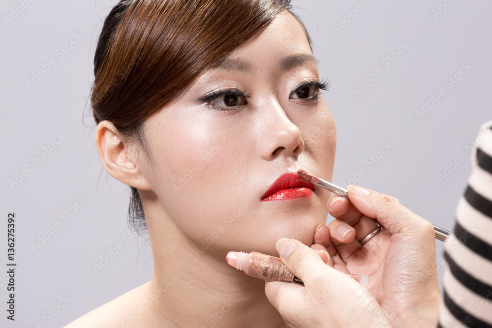 facial makeup of young asian beautiful woman facial makeup of young asian beautiful woman