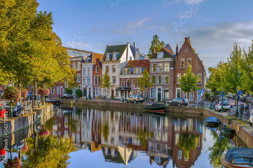 Channel in Leiden, Netherlands photo