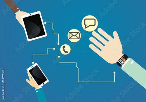 smart watch connected to devices
