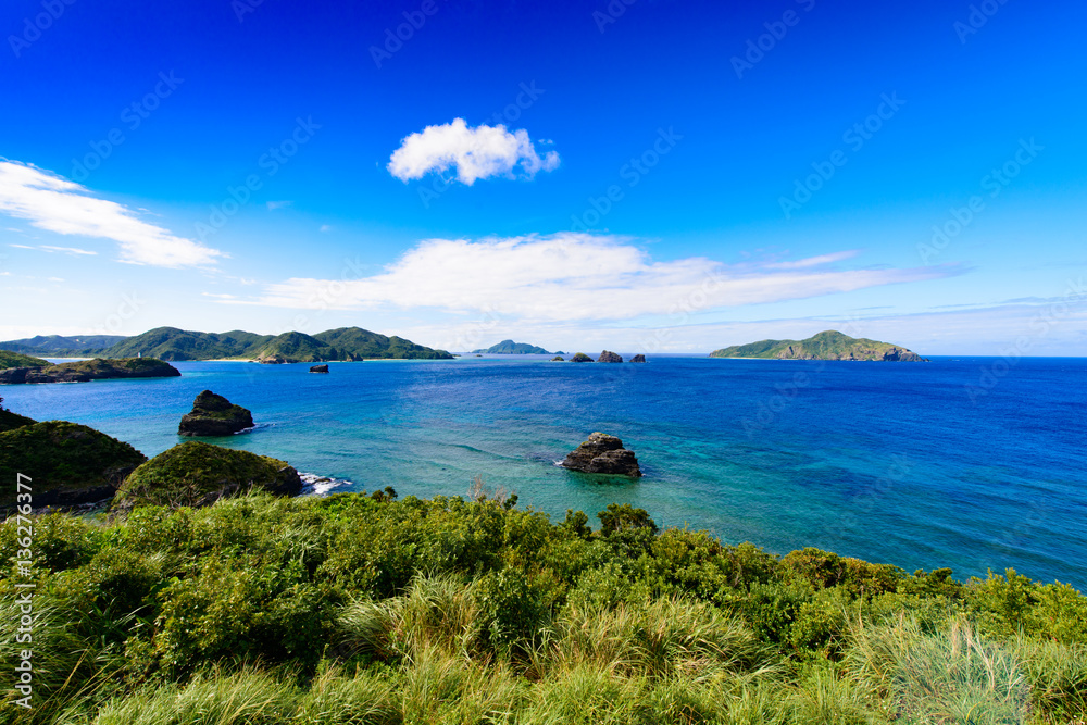 沖縄県 慶良間諸島 座間味島 神の浜展望台 Stock Photo Adobe Stock