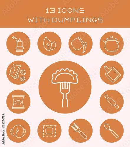 13 icons with dumplings.