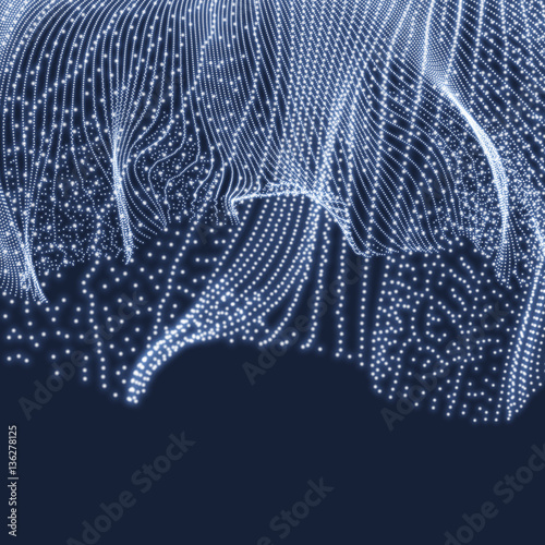 Abstract Science or Technology Background. Cyberspace Grid.
