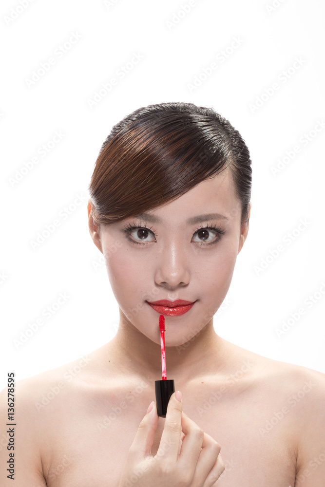 facial makeup of young asian beautiful woman