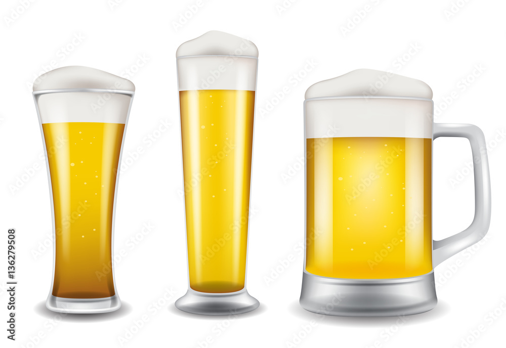Realistic Beer Bottles : Vector Illustration Realistic Beer Bottles : Vector Illustration