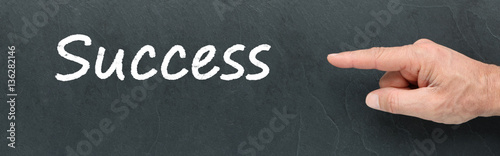 Success on a blackboard photo