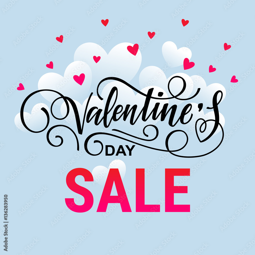 Valentine's day sale poster
