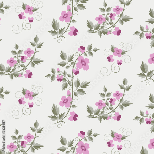  retro floral pattern with flowers